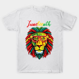 lion juneteenth shirts women dress Black history freedom T-Shirt